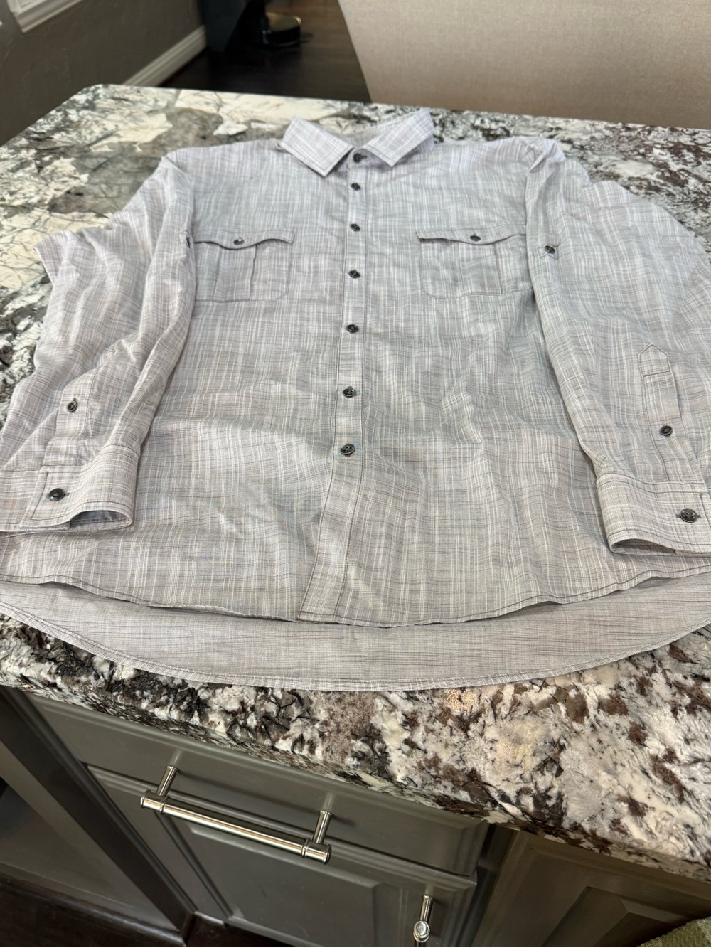 Alfani Men’s Plaid Button-Up Shirt – XL